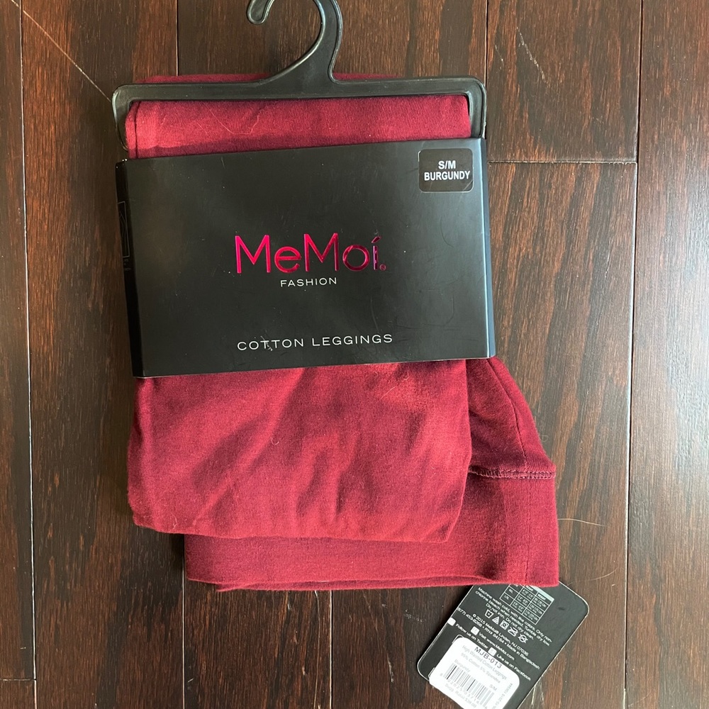 NWT Burgundy MeMoi Leggings
